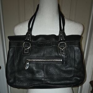 Coach Black Leather Shoulder Bag